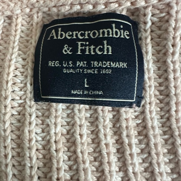 Abercrombie & Fitch Women’s L Pink Wrap Sweater Knit Long Sleeve Cotton Blend 20 - Picture 2 of 5